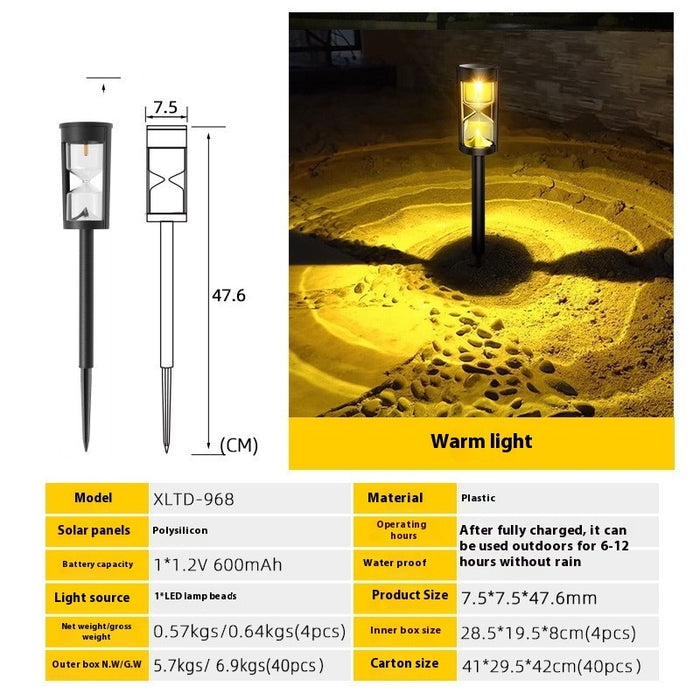 Solar Hourglass Lawn Lamp