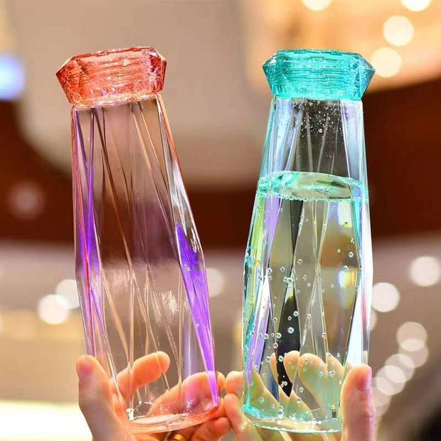 Prism Glass Bottle - Light Woven in Water