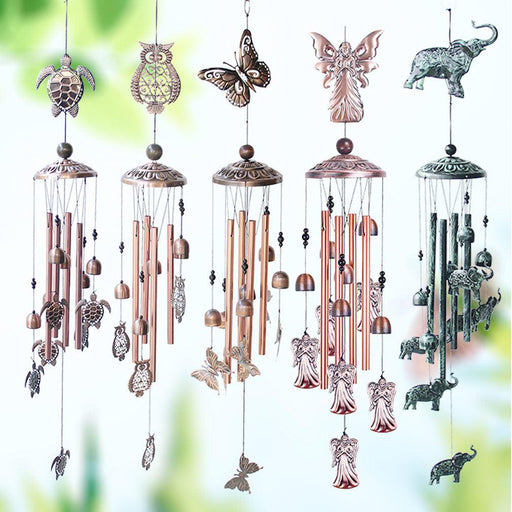 Vintage Metal Wind Chimes - Pebble Frog