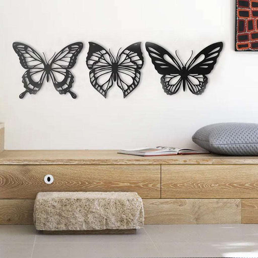 Metal Butterfly Wall Art (3 PCS)