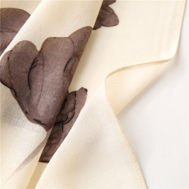 Botanical Weave Scarf – Drift & Bloom