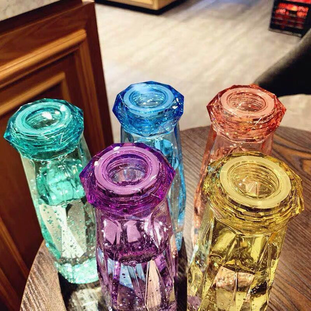 Prism Glass Bottle - Light Woven in Water