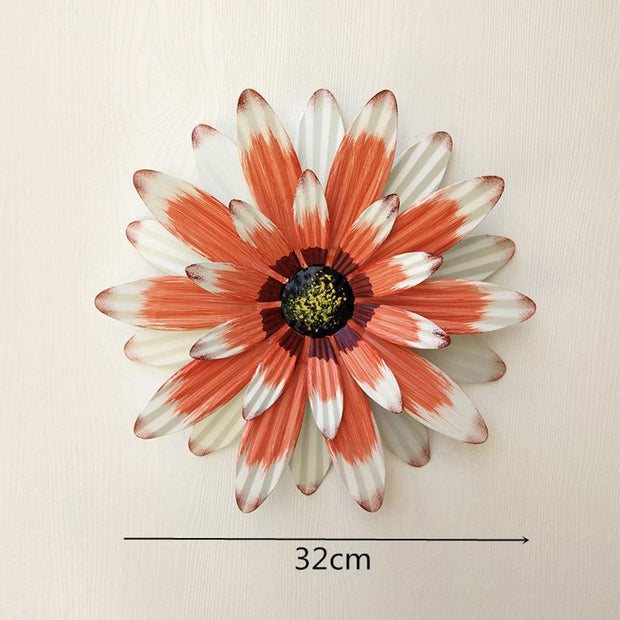 3D Wrought Iron Flower Wall Art - Pebble Frog