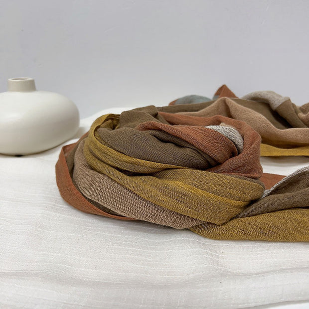 Cotton-Linen Stripe Scarf – Breezy Elegance