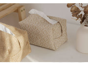 Linen Leather Tissue Box – Earthbound Elegance