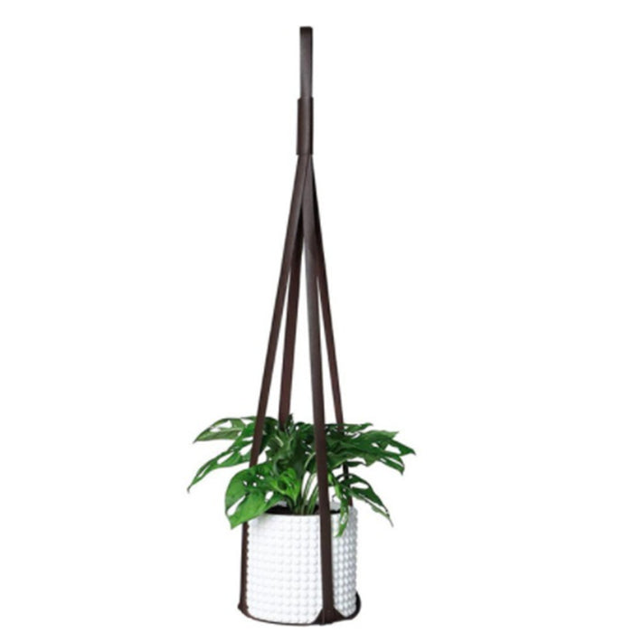 Indoor Leather Hanging Planter