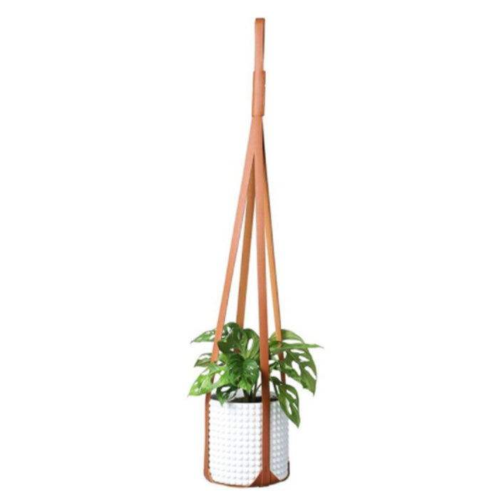 Indoor Leather Hanging Planter