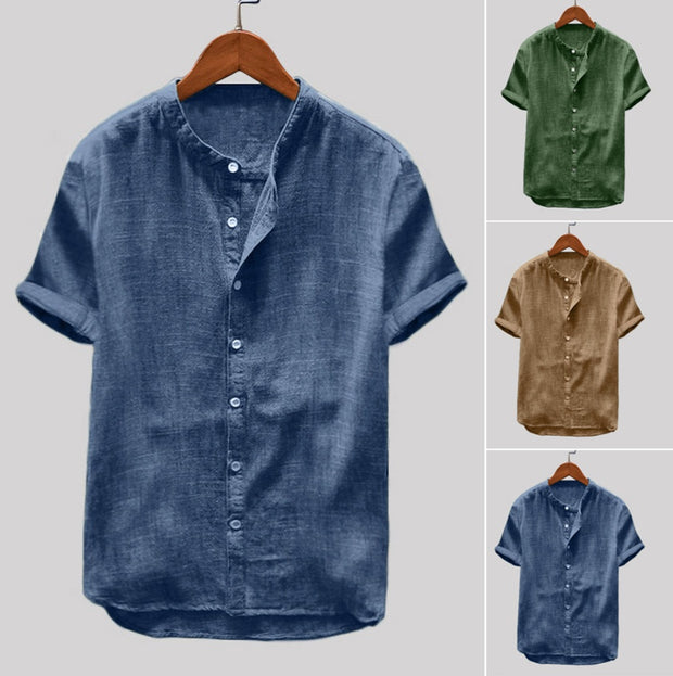 Men’s Short Sleeve Cotton Shirt – Horizon Fold