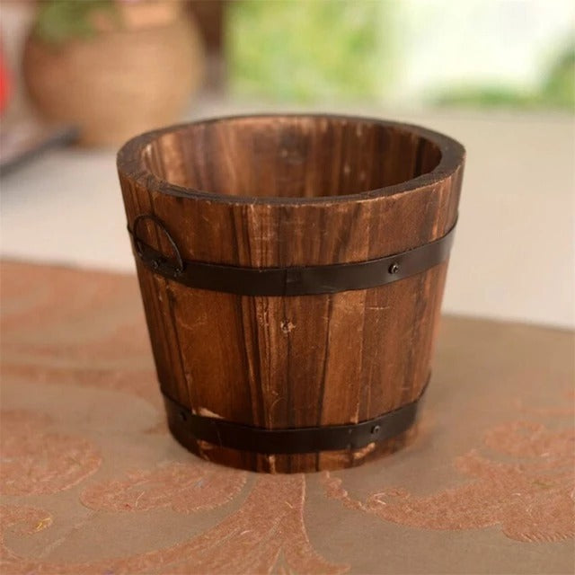 Vintage Whiskey Barrel Planter