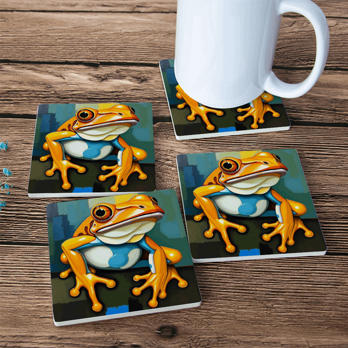 Coasters (Set of 4 PCS) - Pebble Frog