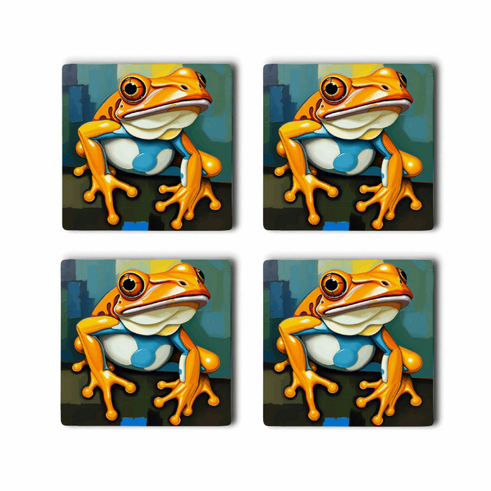 Coasters (Set of 4 PCS) - Pebble Frog