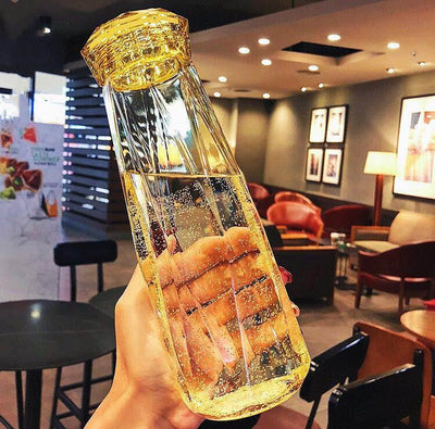 Prism Glass Bottle - Light Woven in Water
