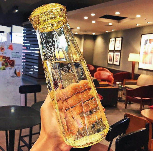 Prism Glass Bottle - Light Woven in Water