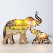 Animal Sculpture Boxwood Silhouette Lamp - Pebble Frog