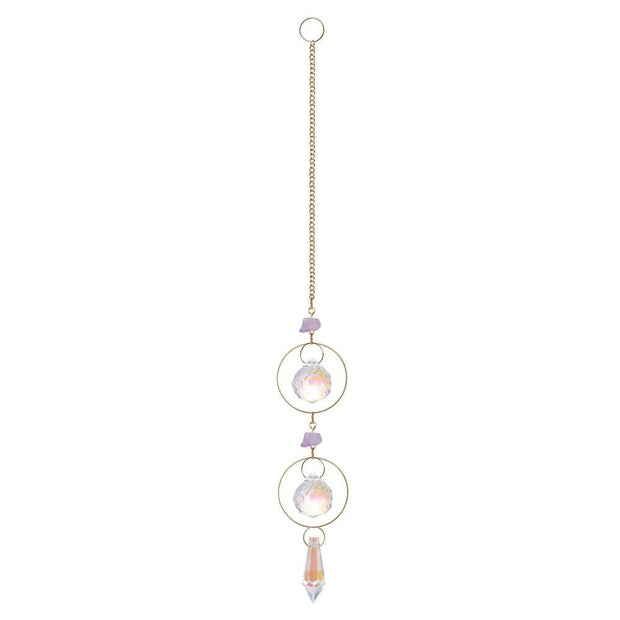 Crystal Pendant Suncatcher - Pebble Frog