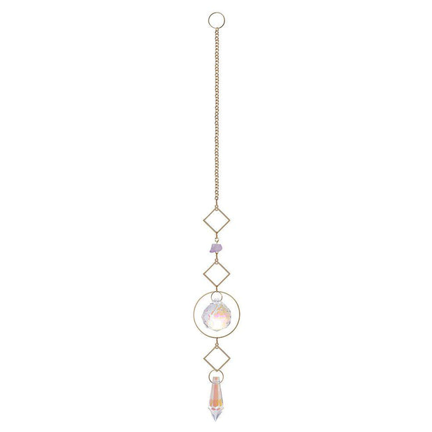 Crystal Pendant Suncatcher - Pebble Frog