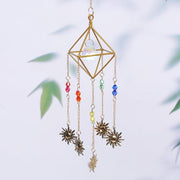 Golden Crystal Pendant - Pebble Frog
