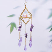 Golden Crystal Pendant - Pebble Frog