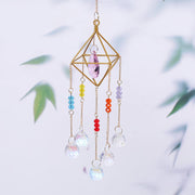Golden Crystal Pendant - Pebble Frog