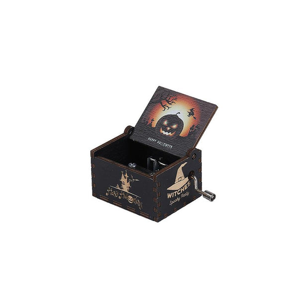Halloween Hand Crank Music Box - Pebble Frog
