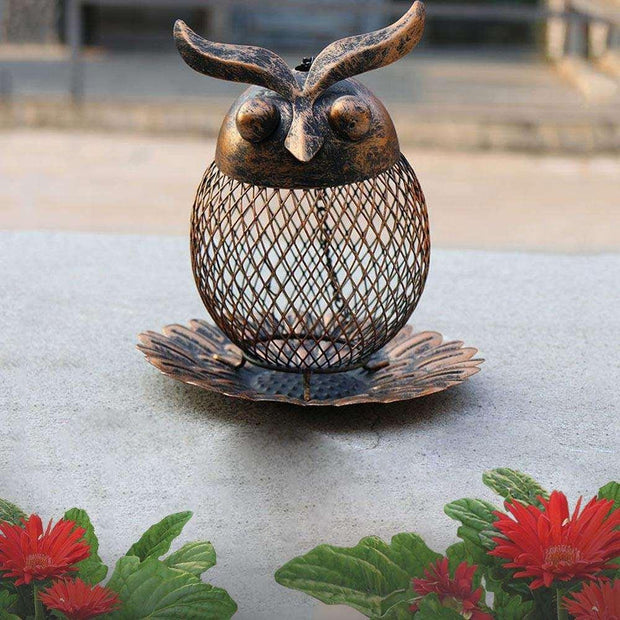 Iron Owl Bird Feeder - Pebble Frog