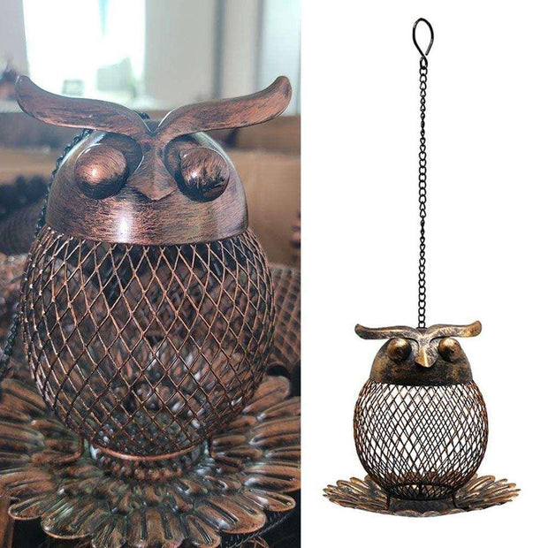Iron Owl Bird Feeder - Pebble Frog