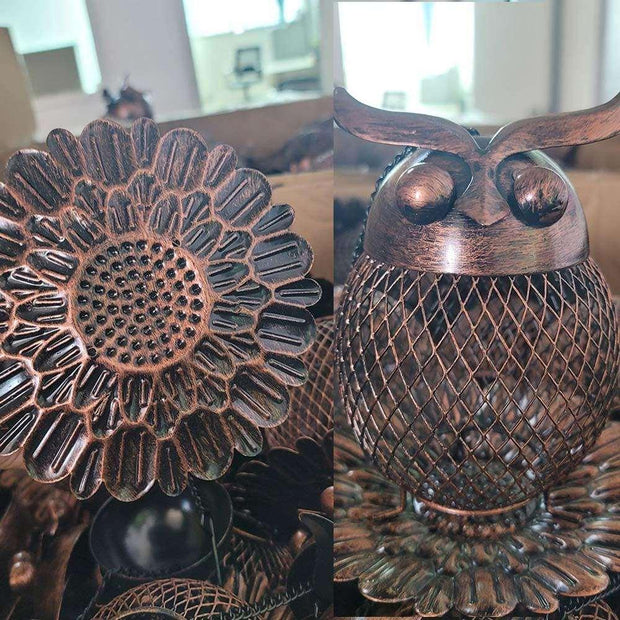Iron Owl Bird Feeder - Pebble Frog