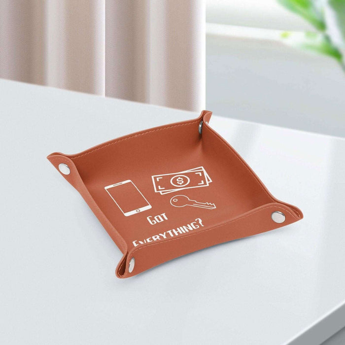 PU Leather Tray - Pebble Frog