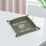 PU Leather Tray - Pebble Frog