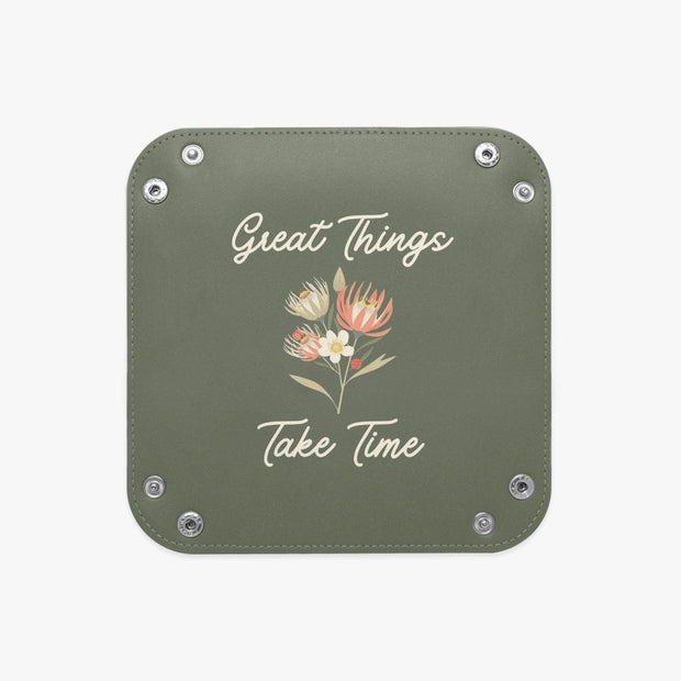 PU Leather Tray - Pebble Frog