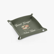 PU Leather Tray - Pebble Frog
