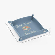 PU Leather Tray - Pebble Frog