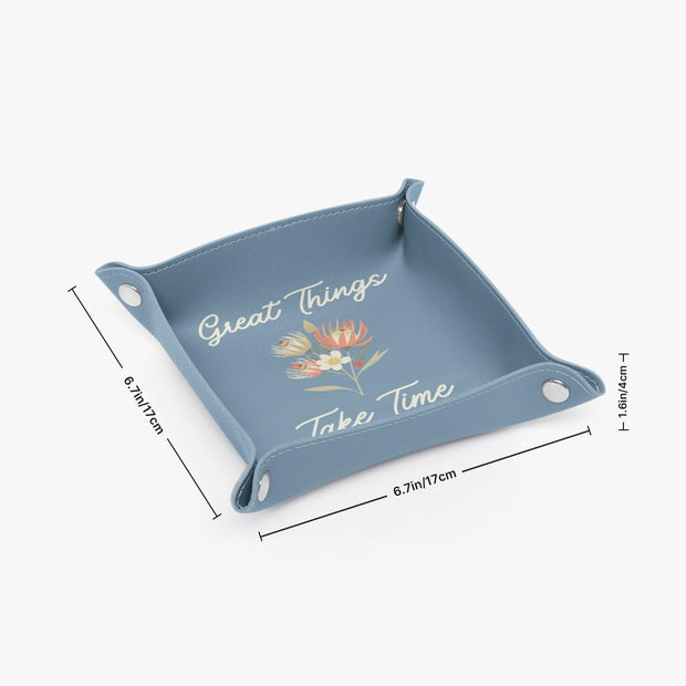 PU Leather Tray - Pebble Frog