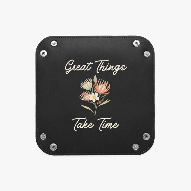 PU Leather Tray - Pebble Frog