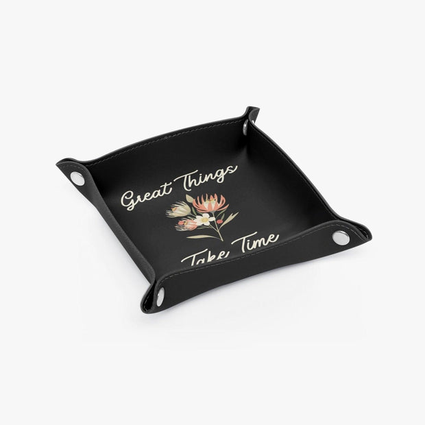 PU Leather Tray - Pebble Frog