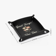PU Leather Tray - Pebble Frog