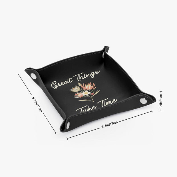 PU Leather Tray - Pebble Frog