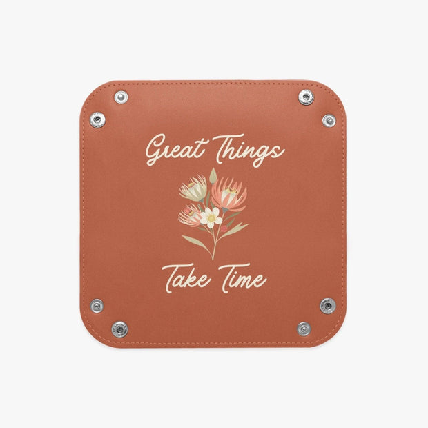 PU Leather Tray - Pebble Frog