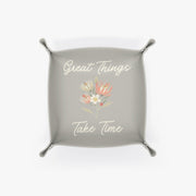 PU Leather Tray - Pebble Frog