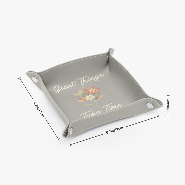 PU Leather Tray - Pebble Frog