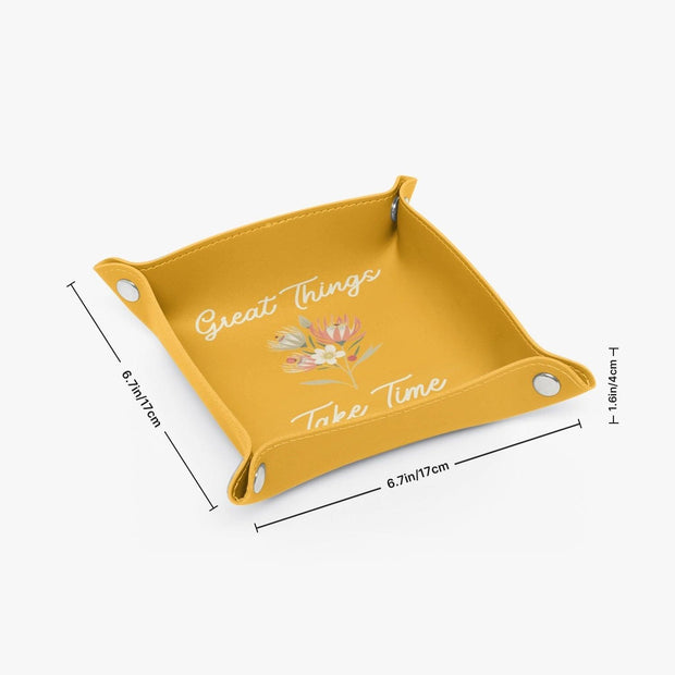 PU Leather Tray - Pebble Frog