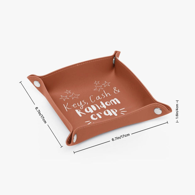 PU Leather Tray - Pebble Frog