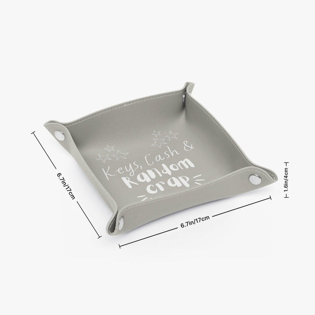 PU Leather Tray - Pebble Frog
