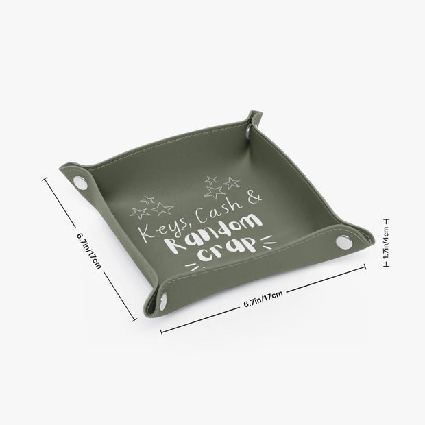 PU Leather Tray - Pebble Frog