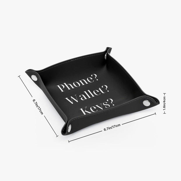PU Leather Tray - Pebble Frog