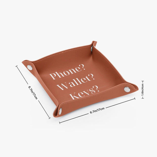 PU Leather Tray - Pebble Frog