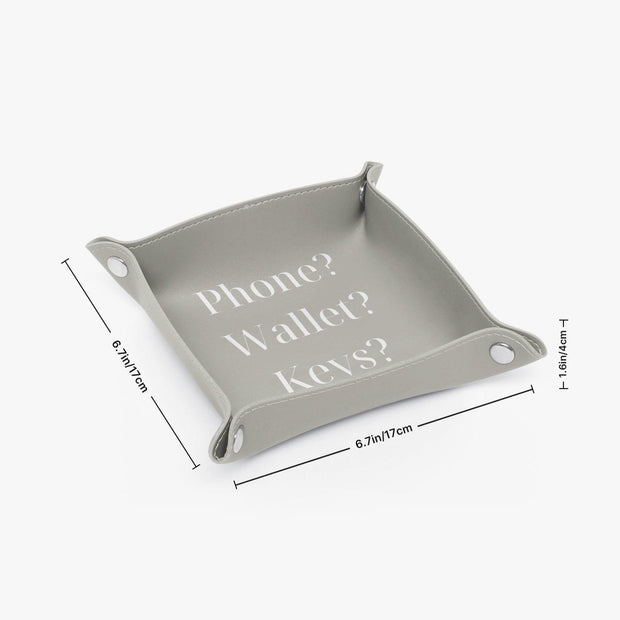PU Leather Tray - Pebble Frog