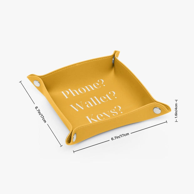 PU Leather Tray - Pebble Frog