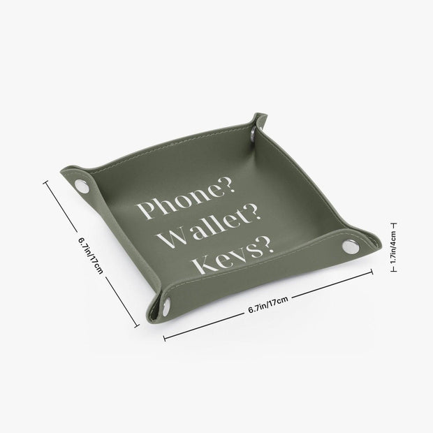 PU Leather Tray - Pebble Frog