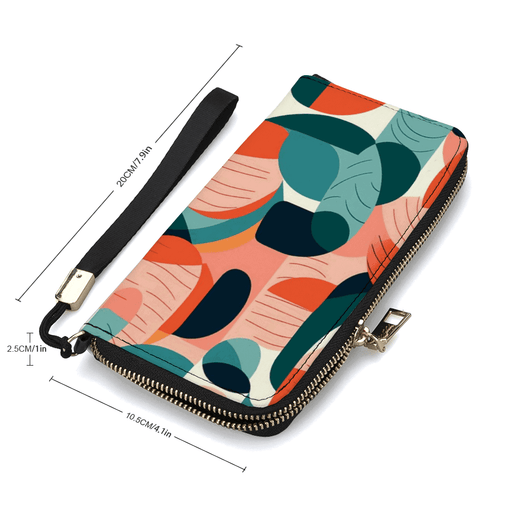 PU Leather Zipper Wallet - Pebble Frog